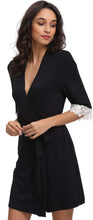Load image into Gallery viewer, Amanda Lace Bamboo Robe