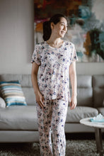 Load image into Gallery viewer, Bamboo Sleepwear Pants and Tshirt Set- Pink Floral