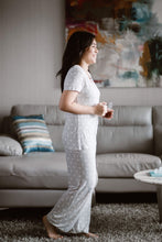 Load image into Gallery viewer, Bamboo Sleepwear Pants and Tshirt Set- Gray Square